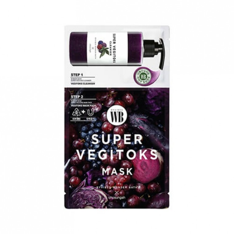 Wonder Bath Chosungah By Vibes Super Vegitoks Mask Purple 2-х ступенчатая детокс-система для упругости кожи 