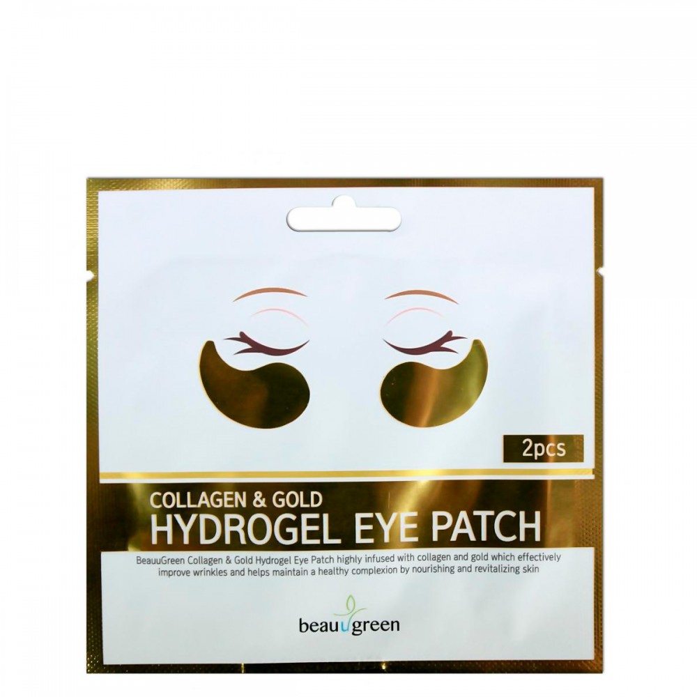 BeauuGreen Collagen & Gold Hydrogel Eye Patch Патчи гидрогелевые c коллагеном и коллоидным золотом