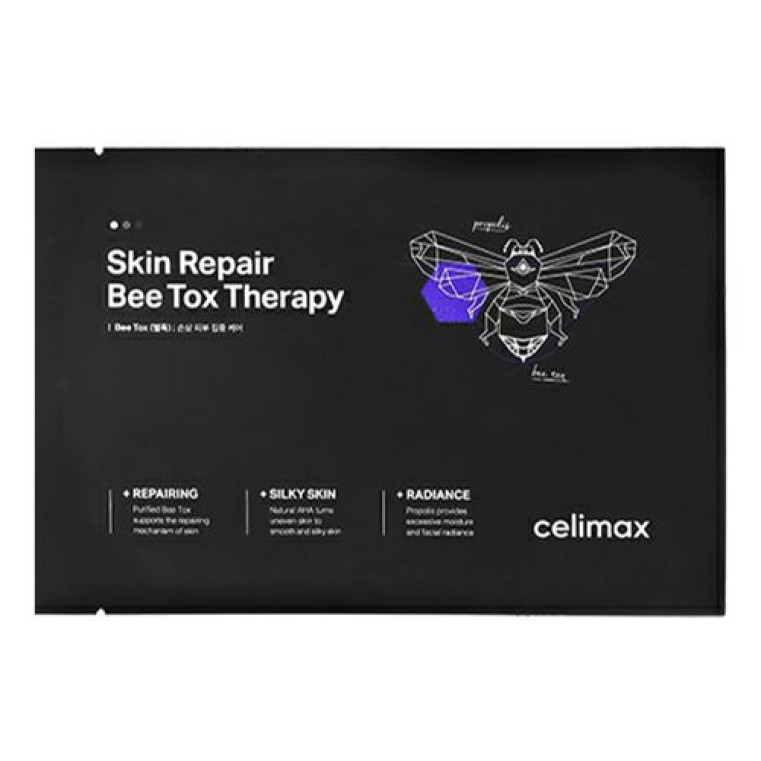 Celimax Skin Repair Bee Tox Therapy Mask Восстанавливающая тканевая маска с прополисом и пчелиным ядом 