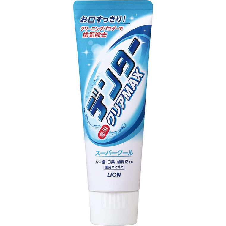 LION Dentor Clear MAX Super Cool Зубная паста защита от кариеса с микрогранулами освежающая