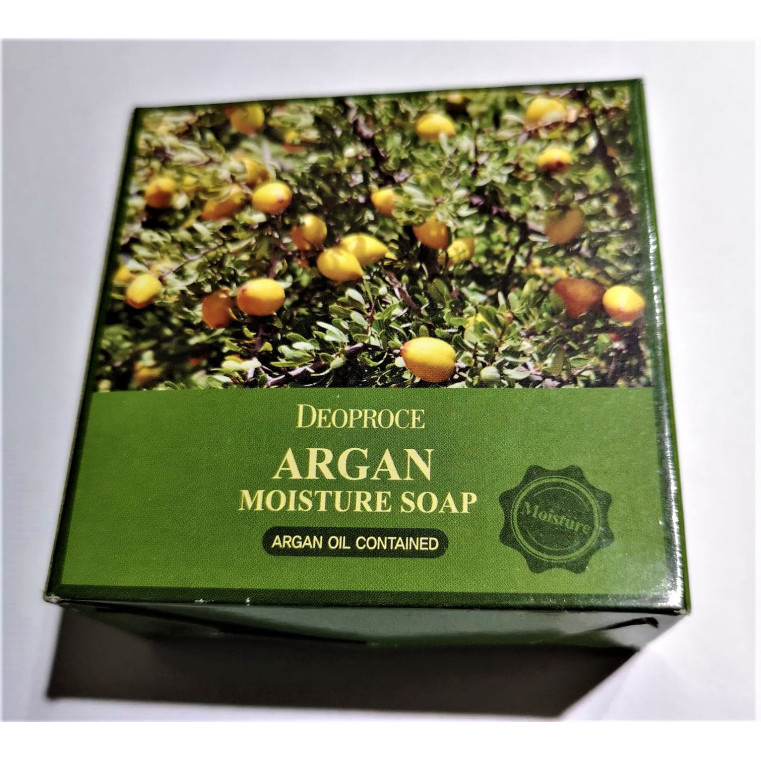 DEOPROCE Argan Moisture Soap Мыло для лица с натуральным аргановым маслом