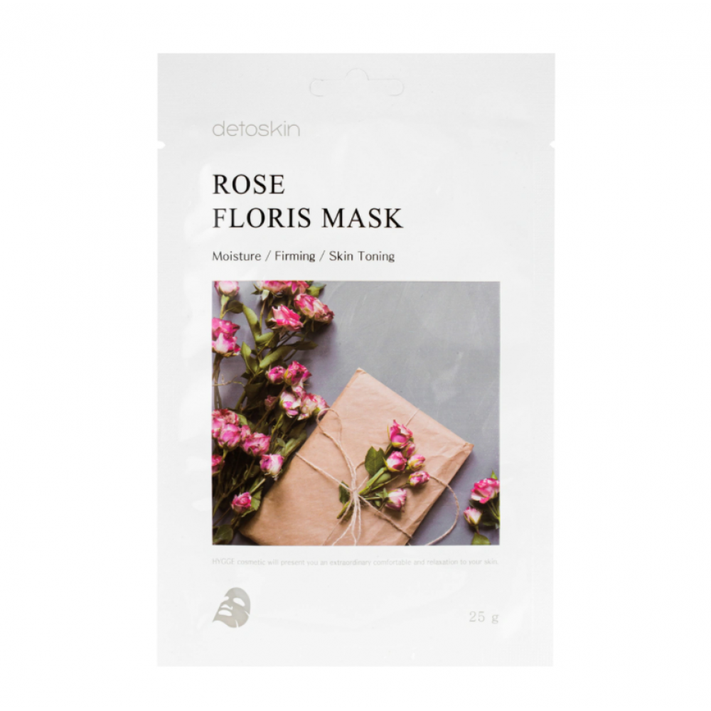 detoskin Rose Floris Mask Тканевая маска цветочная с экстрактом дамасской розы