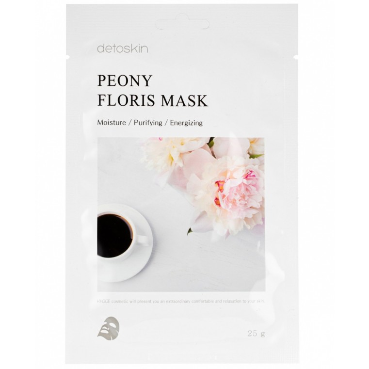 detoskin Peony Floris Mask Тканевая маска цветочная с экстрактом пиона
