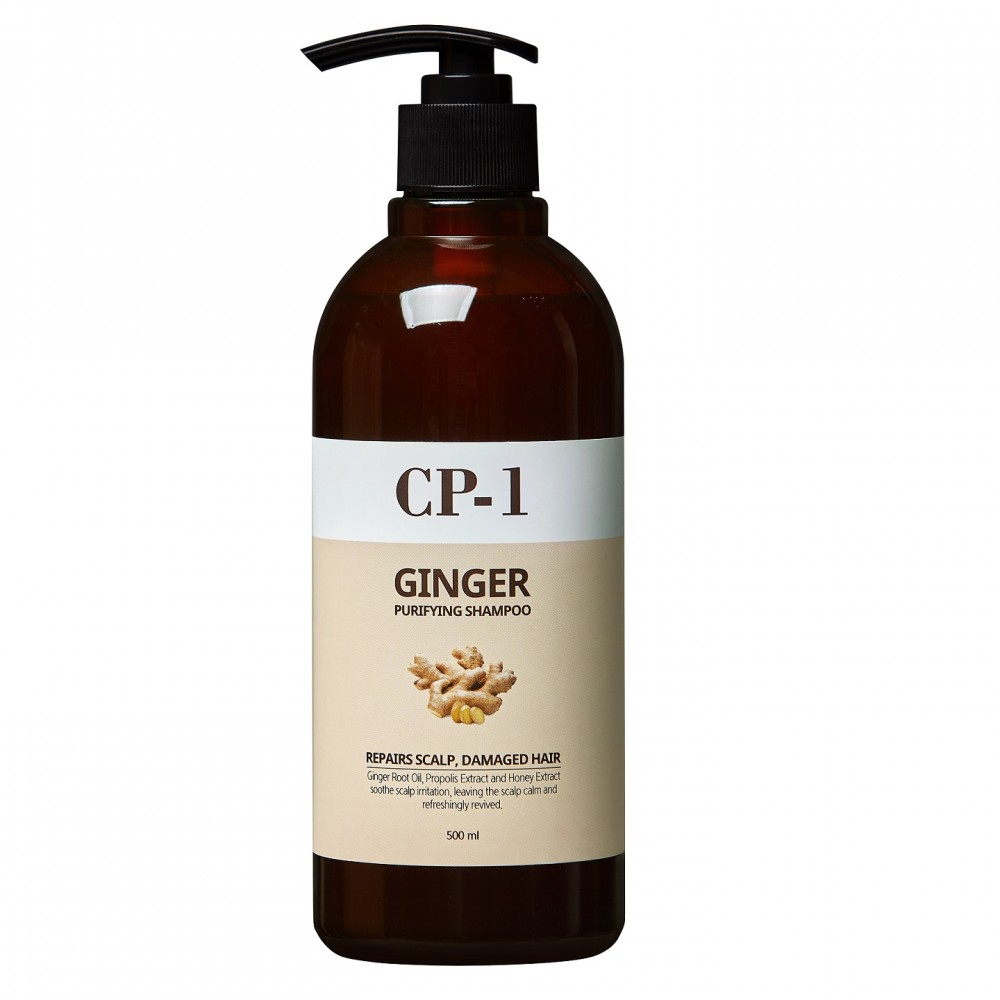 Esthetic House CP-1 Ginger Purifying Shampoo Шампунь для поврежденных волос с экстрактом имбиря и мёда, 500мл