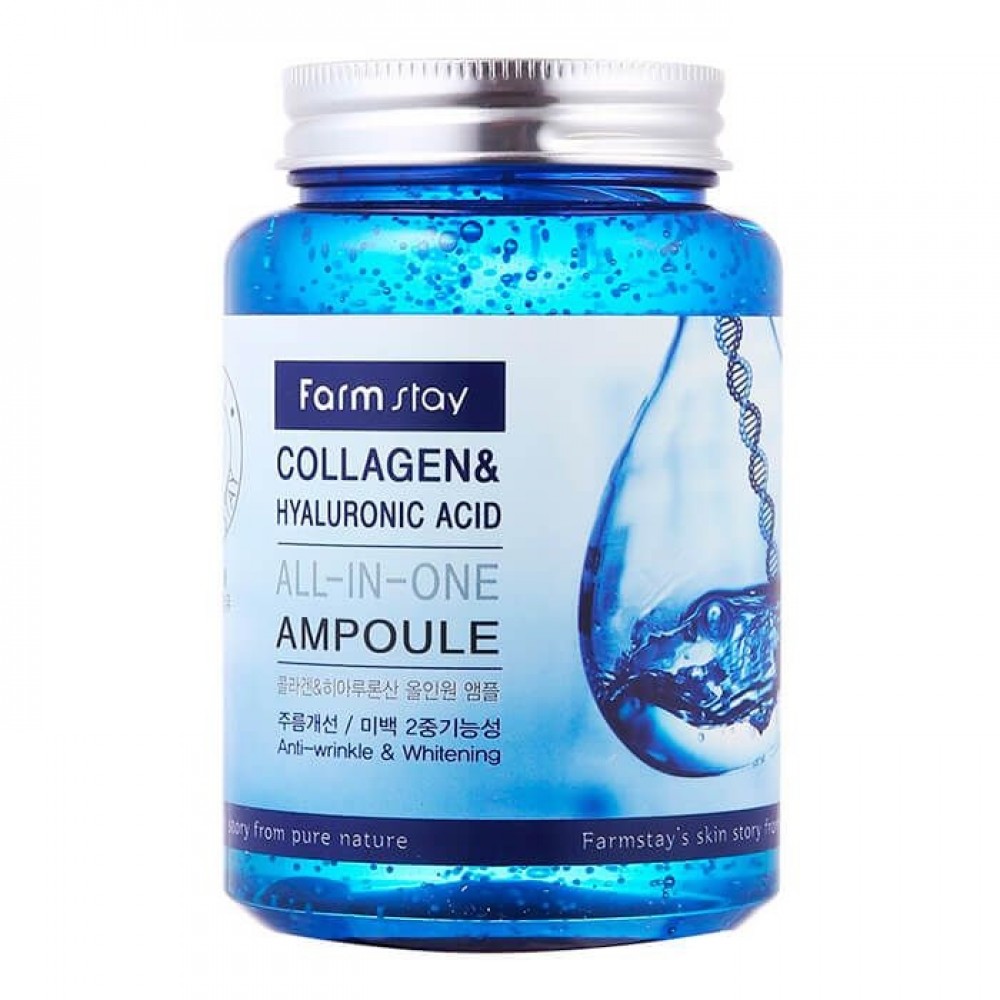 FarmStay Collagen & Hyaluronic Acid All-in-One Ampoule Ампульная сыворотка с коллагеном и гиалоурановой кислотой