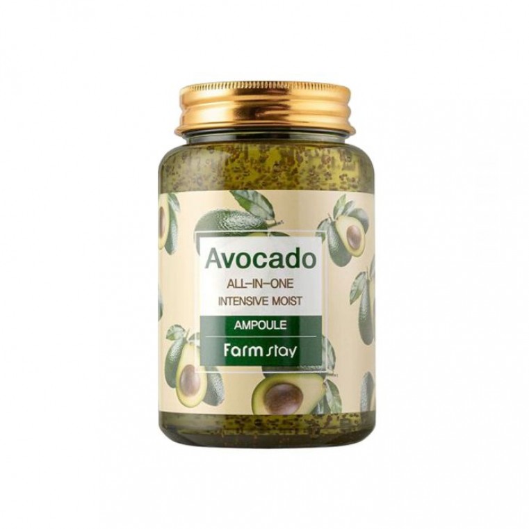 FARMSTAY Avocado All-In-One Intensive Moist Ampoule Ампульная сыворотка всё-в-одном с маслом авокадо 