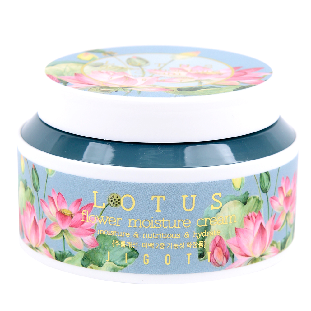 JIGOTT Lotus Flower Moisture Cream Глубоко увлажняющий крем с экстрактом лотоса