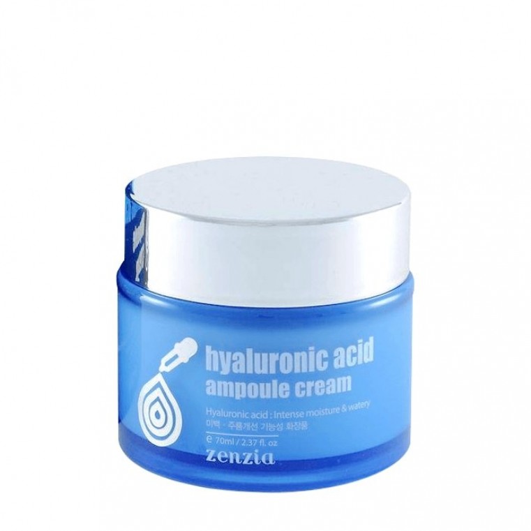 Jigott Zenzia Hyaluronic Acid Ampoule Cream Ампульный крем для интенсивного увлажнения лица с гиалуроновой кислотой