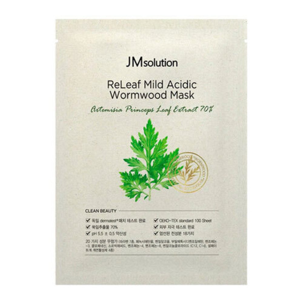 JM Solution Releaf Mild Acidic Wormwood Mask Успокаивающая маска с полынью