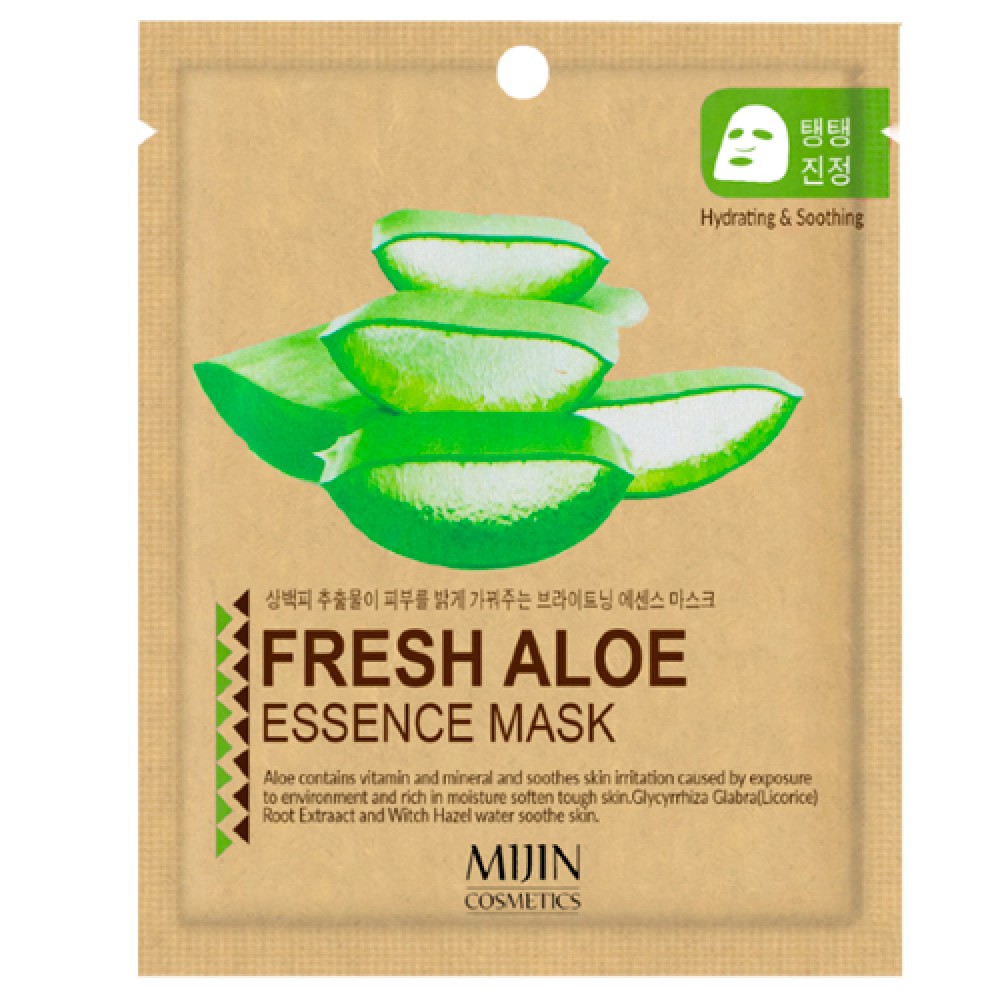 Mijin Fresh Aloe Essence Mask Тканевая маска с экстрактом алоэ