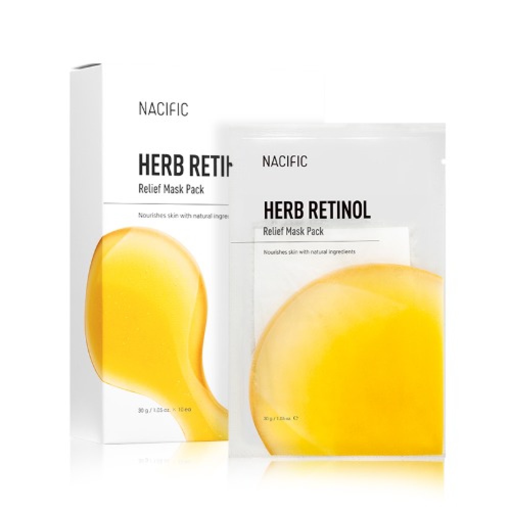 Nacific Herb Retinol Relief Mask Pack Тканевая маска антивозрастная