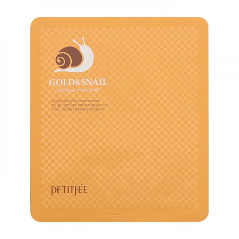 Petitfee Gold & Snail Hydrogel Mask Pack Маска для лица гидрогелевая с золотом и экстрактом слизи улитки