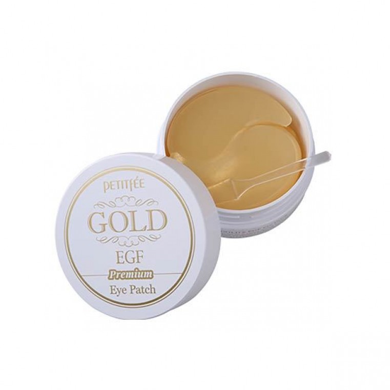 Petitfee Premium Gold & EGF Eye Patch Патчи гидрогелевые от морщин вокруг глаз с золотом и EGF