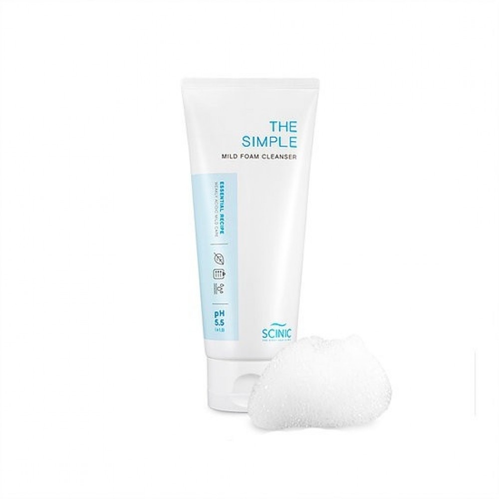 Scinic The Simple Mild Foam Cleanser Пенка для очищения чувствительной кожи
