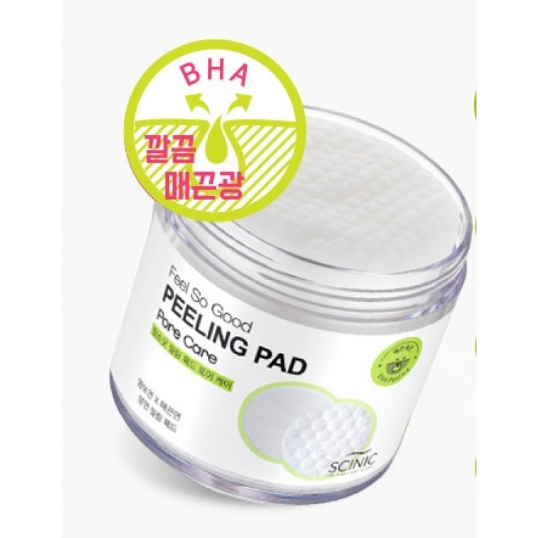 Scinic Feel So Good Peeling Pad Pore Care Пилинг-салфетки очищающие с BНA-кислотами для сужения пор