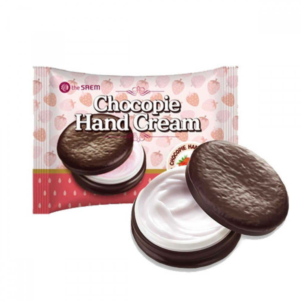 THE SAEM Chocopie Hand Cream Strawberry Крем для рук чокопай с ароматом клубники