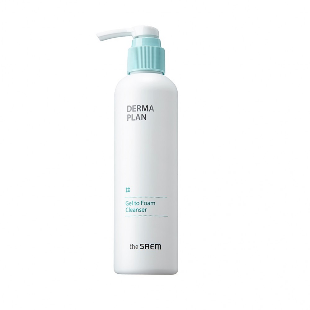 The Saem Derma Plan Gel to Foam Cleanser Гель-пенка очищающий  для чувствительной кожи