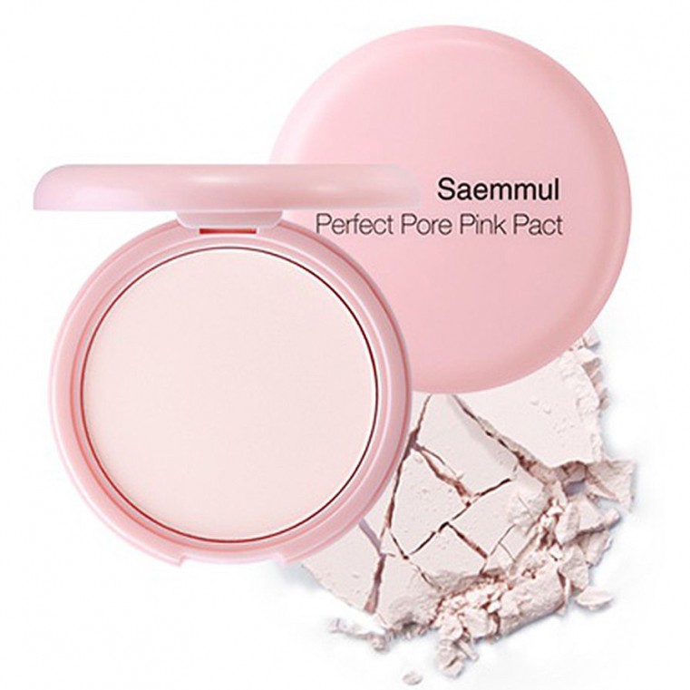 The Saem Saemmul Perfect Pore Pink Pact Розовая компактная пудра для чувствительной кожи  