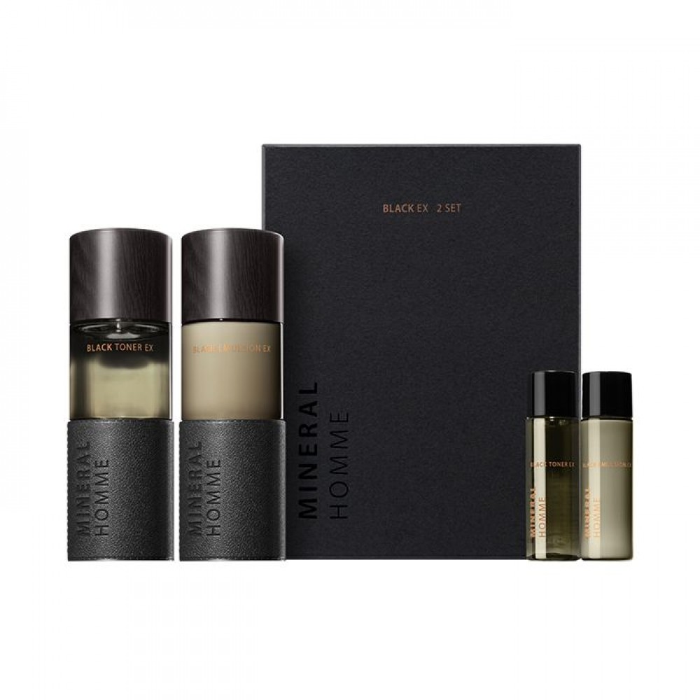 THE SAEM Mineral Homme Black EX 2 Set Набор парфюмированных минеральных средств для мужчин