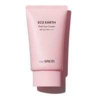 The Saem Sun Eco Earth Power Pink Sun Cream Солнцезащитный крем для проблемной кожи SPF50+ PA++++