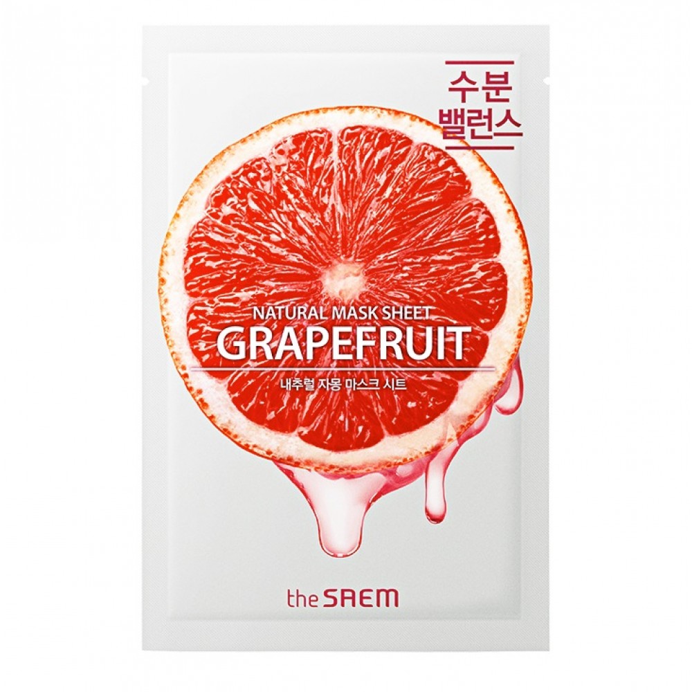 Natural Skin Fit Mask Sheet Grapefruit Маска тканевая Grapefruit Маска тканевая грейпфрут