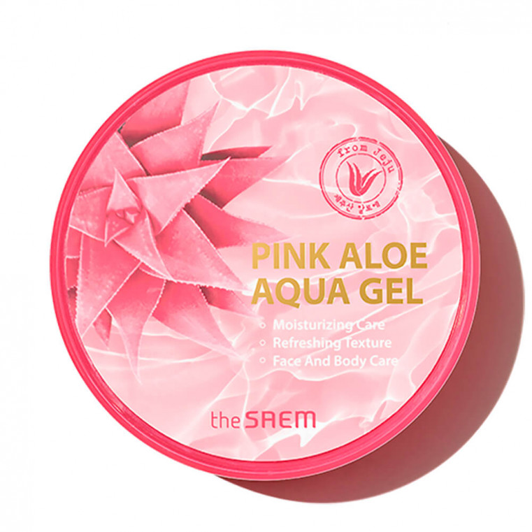 The Saem Pink Aloe Aqua Gel Универсальный розовый гель 94% алоэ для лица и тела