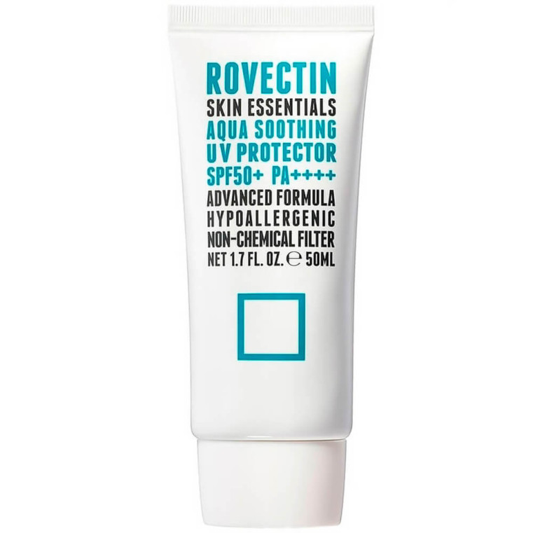 Rovectin Skin Essentials Aqua Soothing UV Protector SPF 50+ PA++++, Солнцезащитный крем на физических фильтрах
