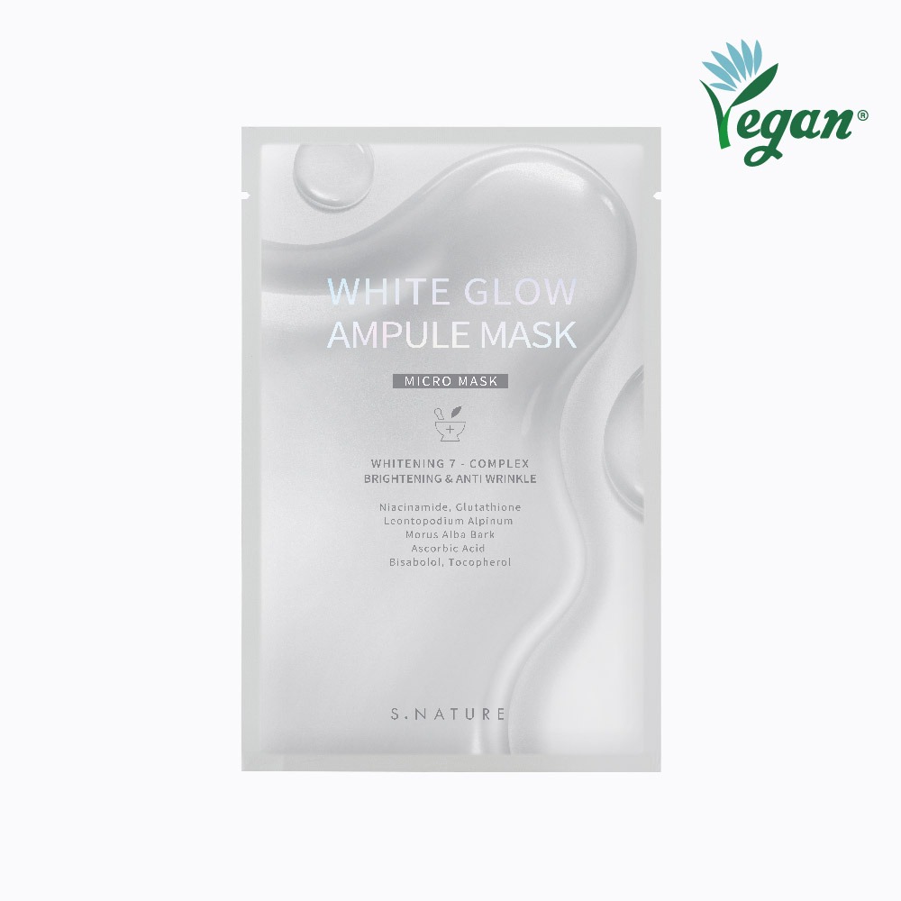 S.Nature White Glow Ampule Mask Осветляющая тканевая маска