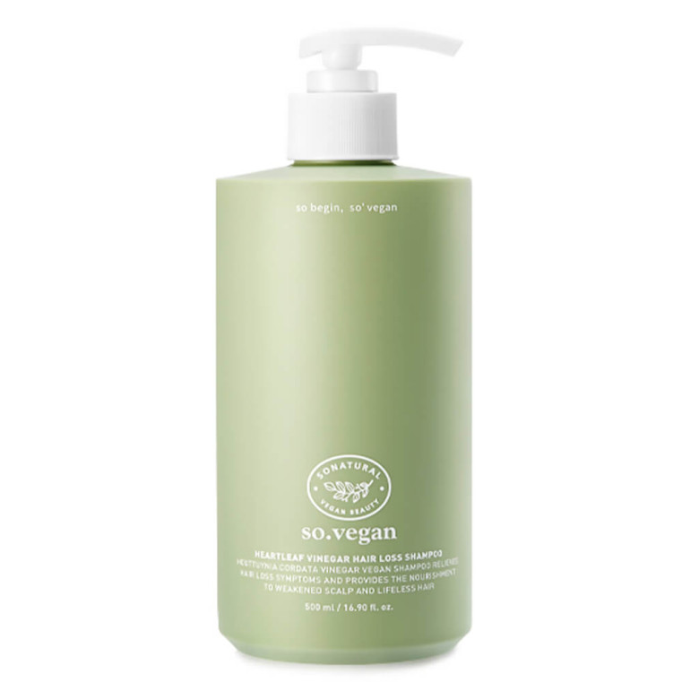So Natural So Vegan Heartleaf Vinegar Hair Loss Shampoo Шампунь с уксусом и коллагеном против выпадения волос