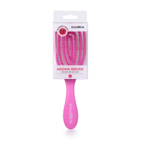 SOLOMEYA Wet Detangler Brush Oval Raspberry Расческа для сухих и влажных волос АРОМАТ МАЛИНЫ