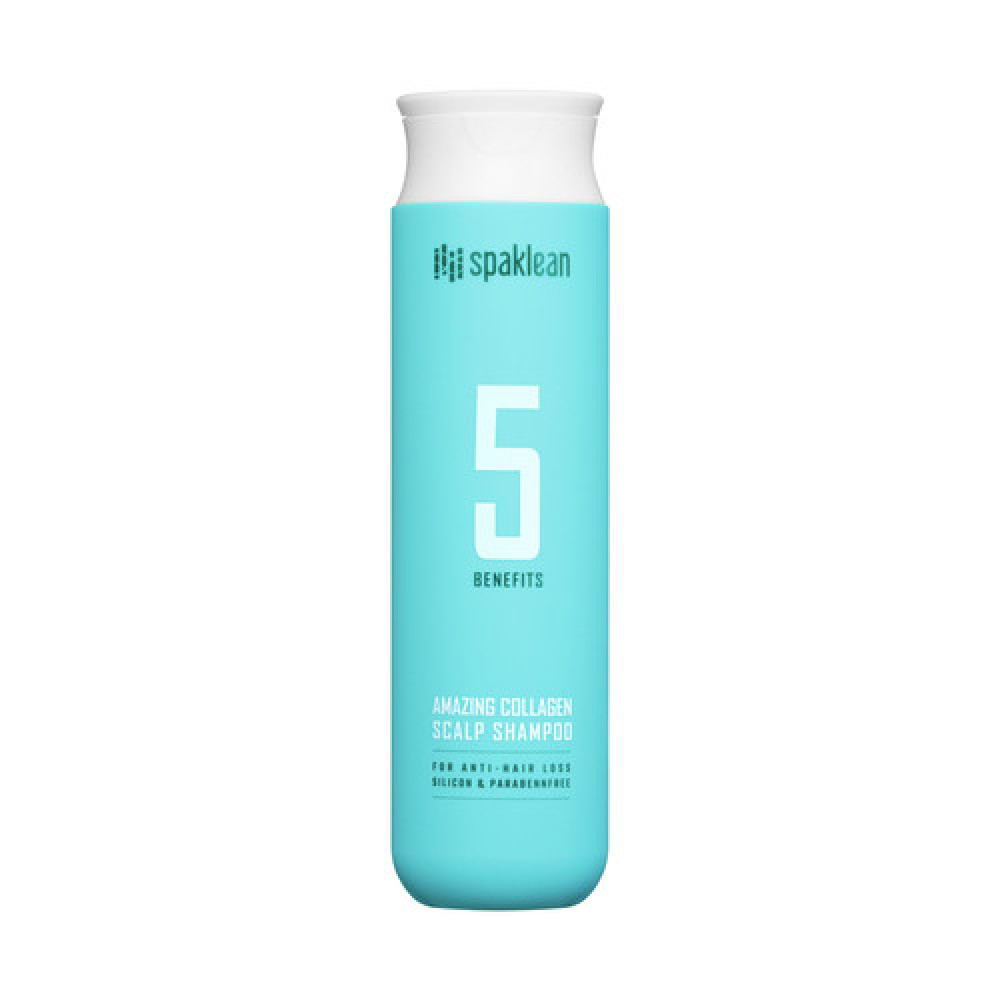 Spaklean Amazing Collagen Scalp Shampoo Восстанавливающий шампунь для волос с наноколлагеном, 300мл