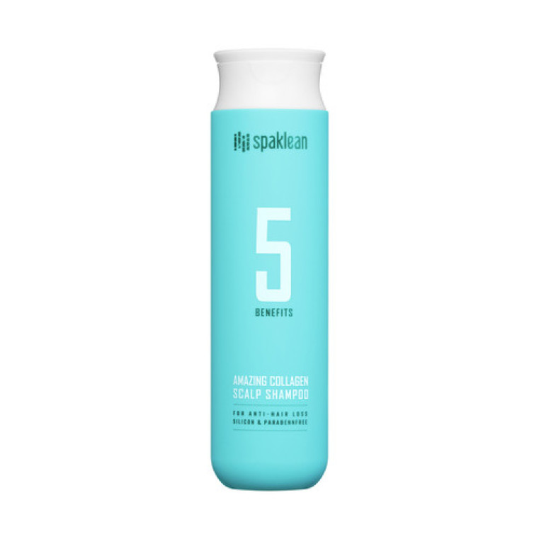 Spaklean Amazing Collagen Scalp Shampoo Восстанавливающий шампунь для волос с наноколлагеном, 300мл