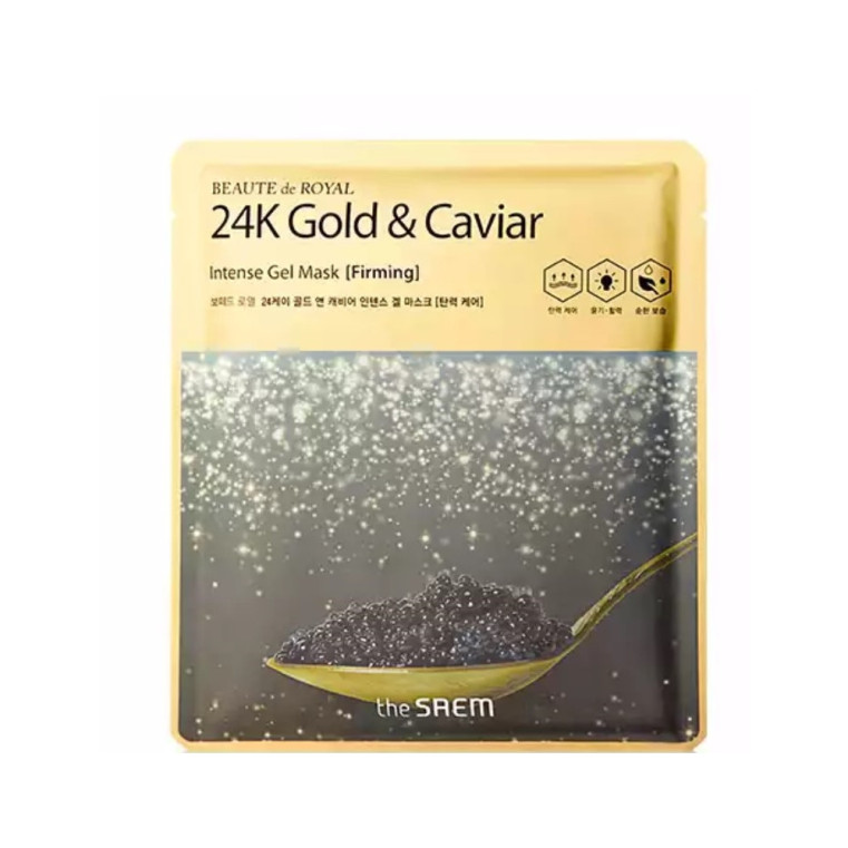 The Saem Beaute de Royal 24K Gold & Caviar Intense Интенсивная гель-маска с экстрактами золота и черной икры