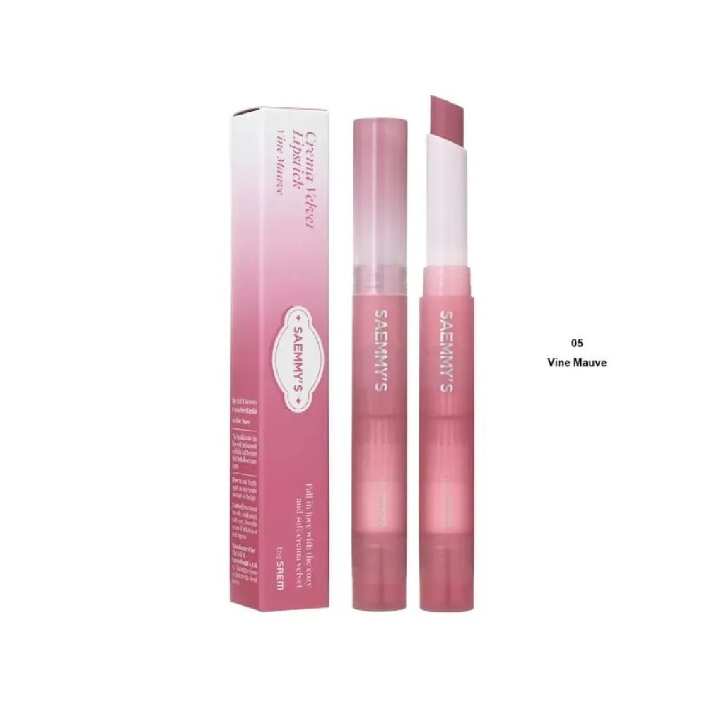 The SAEM Saemmy's Crema Velvet Lipstick Бархатная помада для губ  05. Vine Mauve