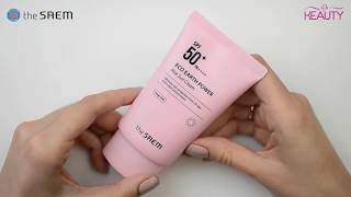 Солнцезащитный крем The Saem Eco Earth Power Pink Sun Cream SPF50+ PA++++
