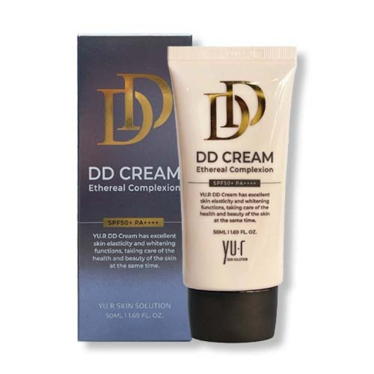 Yu.r DD Cream SPF50+, PA++++ Dark Корректирующий DD-крем для лица – Тёмный тон