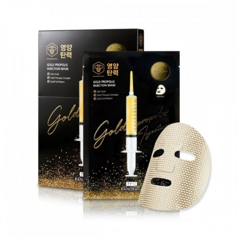 BanoBagi Gold Propolis Injection Mask Маска тканевая восстанавливающая маска с золотом и прополисом